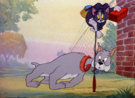 Screenshots from the 1947 MGM cartoon Cat Fishin