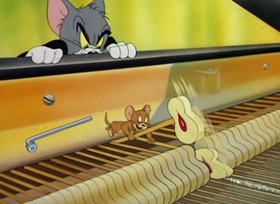 Screenshots from the 1947 MGM cartoon The Cat Concerto