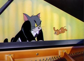 Screenshots from the 1947 MGM cartoon The Cat Concerto