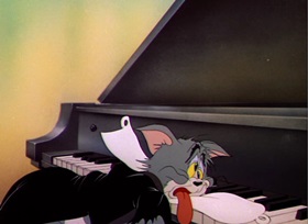 Screenshots from the 1947 MGM cartoon The Cat Concerto