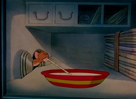 Screenshots from the 1947 MGM cartoon Dr. Jekyll and Mr. Mouse