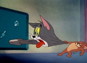 Screenshots from the 1947 MGM cartoon Dr. Jekyll and Mr. Mouse