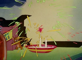 Screenshots from the 1947 MGM cartoon Dr. Jekyll and Mr. Mouse