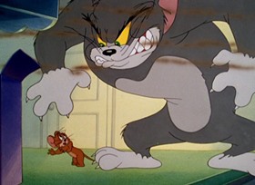 Screenshots from the 1947 MGM cartoon Dr. Jekyll and Mr. Mouse