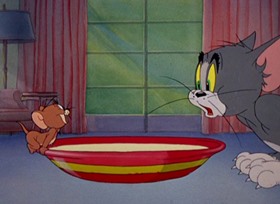 Screenshots from the 1947 MGM cartoon Dr. Jekyll and Mr. Mouse