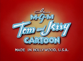 Screenshots from the 1947 MGM cartoon A Mouse in the House