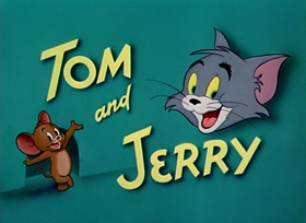 Screenshots from the 1947 MGM cartoon A Mouse in the House