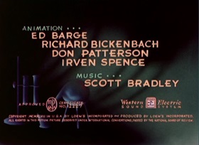 Screenshots from the 1947 MGM cartoon The Invisible Mouse