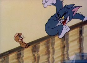 Screenshots from the 1947 MGM cartoon The Invisible Mouse