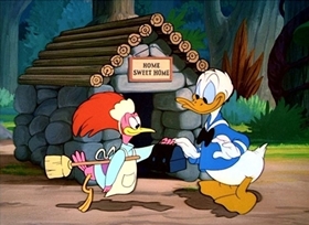 Screenshots from the 1947 Disney cartoon Clown of the Jungle