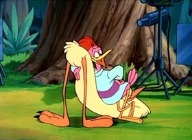 Screenshots from the 1947 Disney cartoon Clown of the Jungle