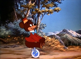 Screenshots from the 1947 Disney cartoon Bongo