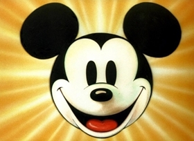 Screenshots from the 1947 Disney cartoon Mickey