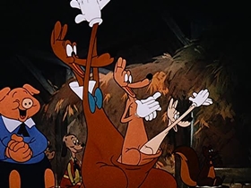 Screenshots from the 1947 Walter Lantz cartoon Musical Moments from Chopin