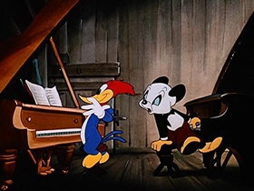 Screenshots from the 1947 Walter Lantz cartoon Musical Moments from Chopin