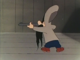 Screenshots from the 1947 Warner Bros. cartoon Along Came Daffy