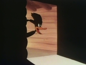 Screenshots from the 1947 Warner Bros. cartoon Along Came Daffy