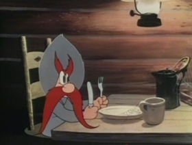Screenshots from the 1947 Warner Bros. cartoon Along Came Daffy