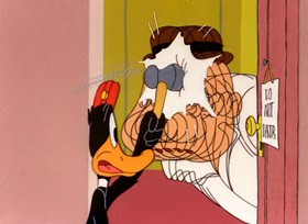 Screenshots from the 1947 Warner Bros. cartoon A Pest in the House