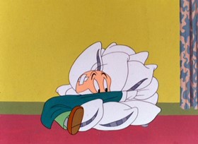 Screenshots from the 1947 Warner Bros. cartoon A Pest in the House