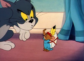 Screenshots from the 1948 MGM cartoon Kitty Foiled