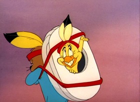 Screenshots from the 1948 MGM cartoon Kitty Foiled