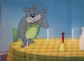 Screenshots from the 1948 MGM cartoon The Truce Hurts