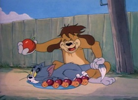 Screenshots from the 1948 MGM cartoon The Truce Hurts