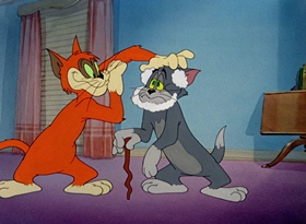 Screenshots from the 1948 MGM cartoon Old Rockin