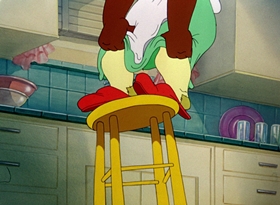 Screenshots from the 1948 MGM cartoon Old Rockin