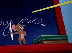 Screenshots from the 1948 MGM cartoon Professor Tom