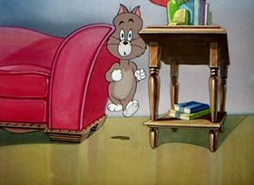 Screenshots from the 1948 MGM cartoon Professor Tom