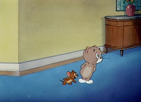 Screenshots from the 1948 MGM cartoon Professor Tom