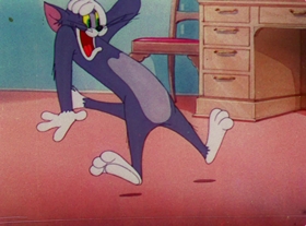 Screenshots from the 1948 MGM cartoon Mouse Cleaning