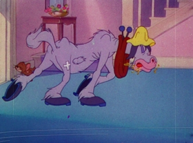 Screenshots from the 1948 MGM cartoon Mouse Cleaning