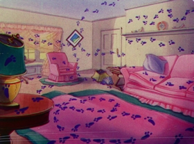 Screenshots from the 1948 MGM cartoon Mouse Cleaning