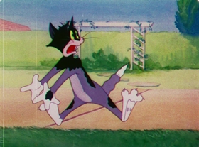 Screenshots from the 1948 MGM cartoon Mouse Cleaning