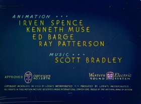 Screenshots from the 1948 MGM cartoon Mouse Cleaning