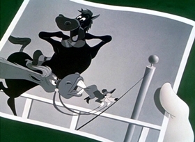 Screenshots from the 1948 Disney cartoon They