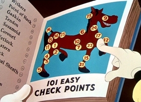 Screenshots from the 1948 Disney cartoon They