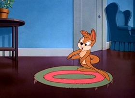 Screenshots from the 1948 Disney cartoon Daddy Duck