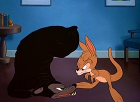 Screenshots from the 1948 Disney cartoon Daddy Duck