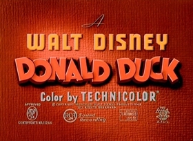 Screenshots from the 1948 Disney cartoon Daddy Duck