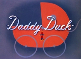 Screenshots from the 1948 Disney cartoon Daddy Duck