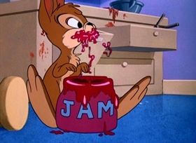 Screenshots from the 1948 Disney cartoon Daddy Duck