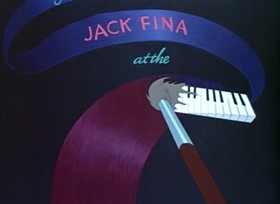 Screenshots from the 1948 Disney cartoon Bumble Boogie