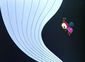 Screenshots from the 1948 Disney cartoon Bumble Boogie