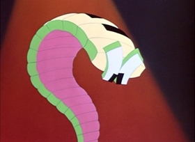 Screenshots from the 1948 Disney cartoon Bumble Boogie