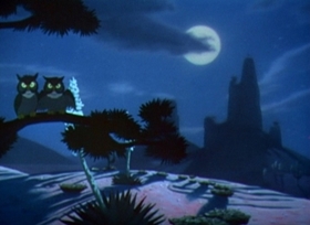 Screenshots from the 1948 Disney cartoon Pecos Bill