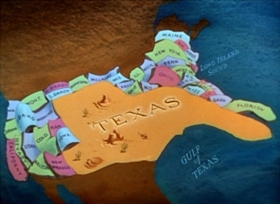 Screenshots from the 1948 Disney cartoon Pecos Bill